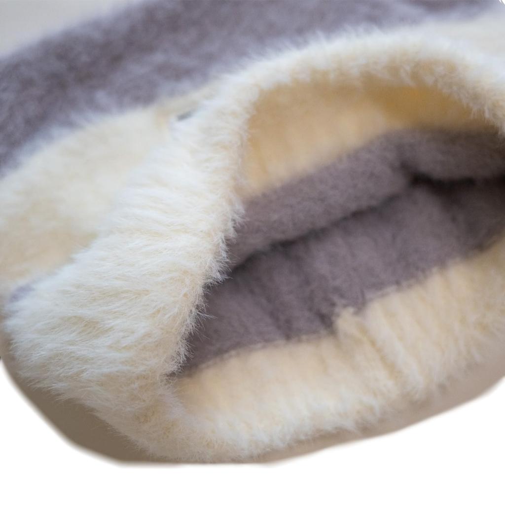 Happy Knit Hat for Girls with Cat Winter Warmth Number Beans! Ears, (JP, Size, 54.0 Cm, Gray, A, A)