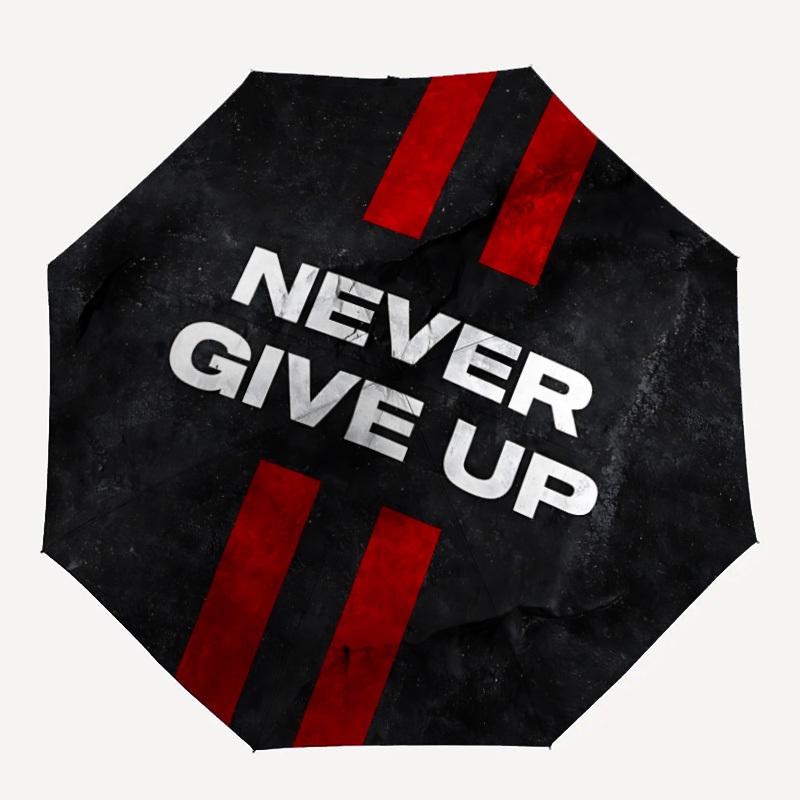 

1pc Never Give Up Automatic Open/close Folding Umbrella, Compact Portable Travel Umbrella,Durable Construction yy250814125