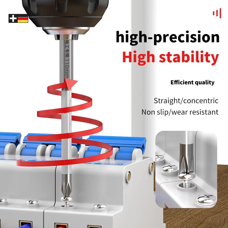 5PC 65mm 110mm Magnetische Spezielle Schlitz Kreuz Schraubendreher Bit Für Elektriker Für Steckdose Schalter Hand Werkzeuge