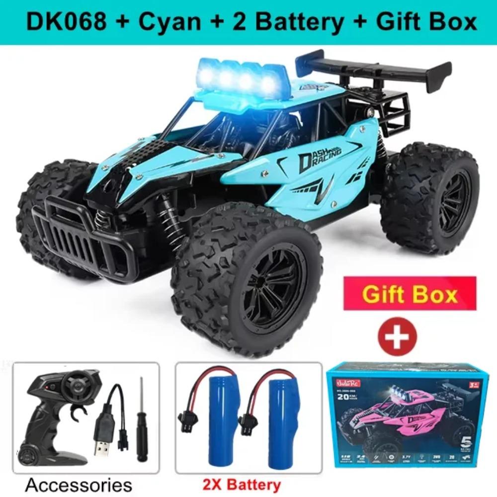 Uzaktan Kumandalı Araba RC Drift Yarışı 1:16 Araç Arazi Alaşım 2.4G Radyo Yüksek Hızlı Kamyonlar LED Işıklı Tırmanma Hediye Çocuk Oyuncak