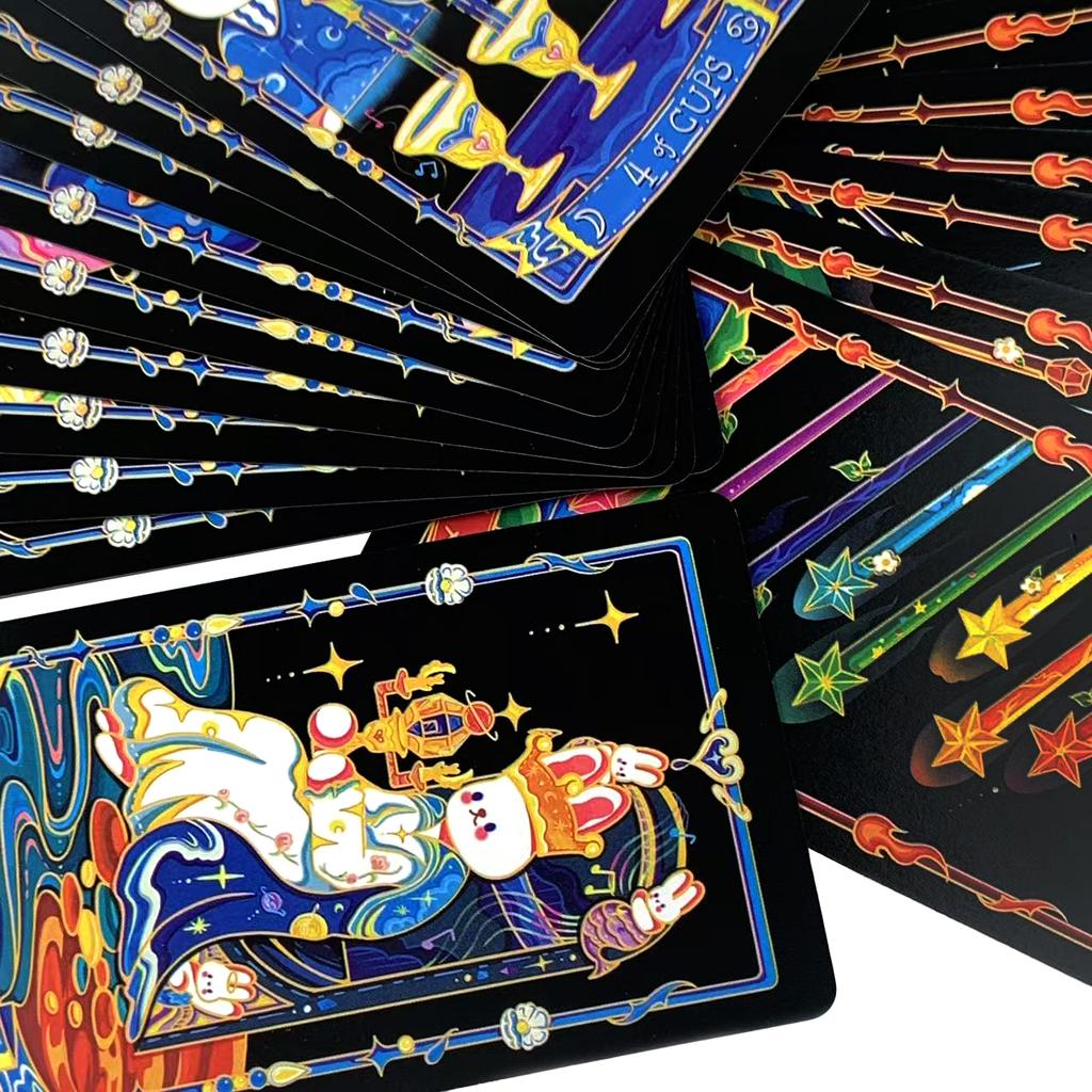 Galaxy Reverie Tarot Deck Cute Cartoon Cards Great For Beginners, Meditation & Party Games,Halloween And Christmas Games