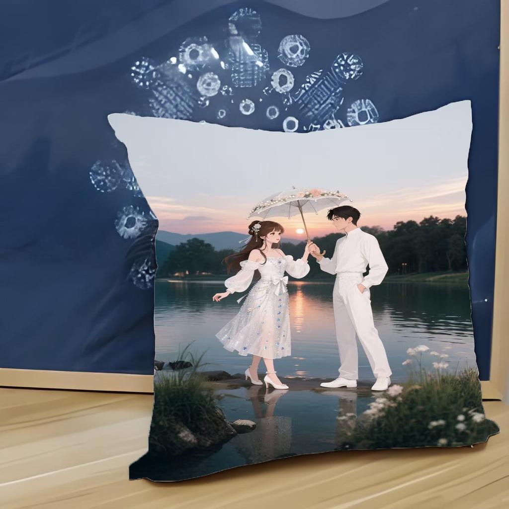 Paarkissen, Liebendes Mädchenherz, Auto-Nickerchen-Sofa-Kissen, Beidseitiger chinesischer Valentinstag, Geburtstagsgeschenk für Männer und Frauen