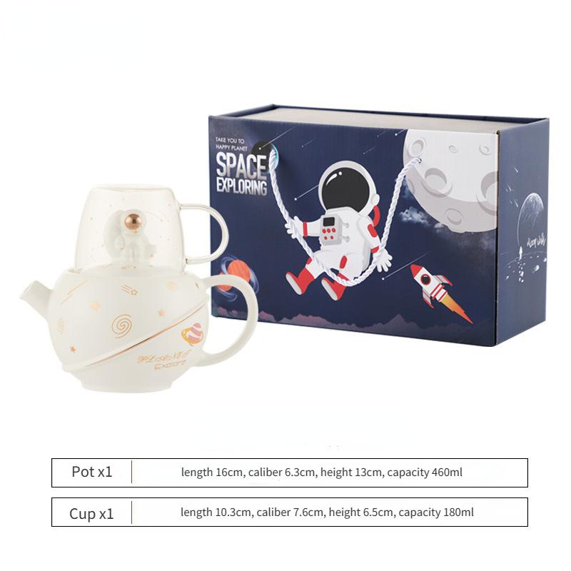 Moon Pot Tea Set Ceramic Tea Pot Star Glass Cup One Pot One Cup