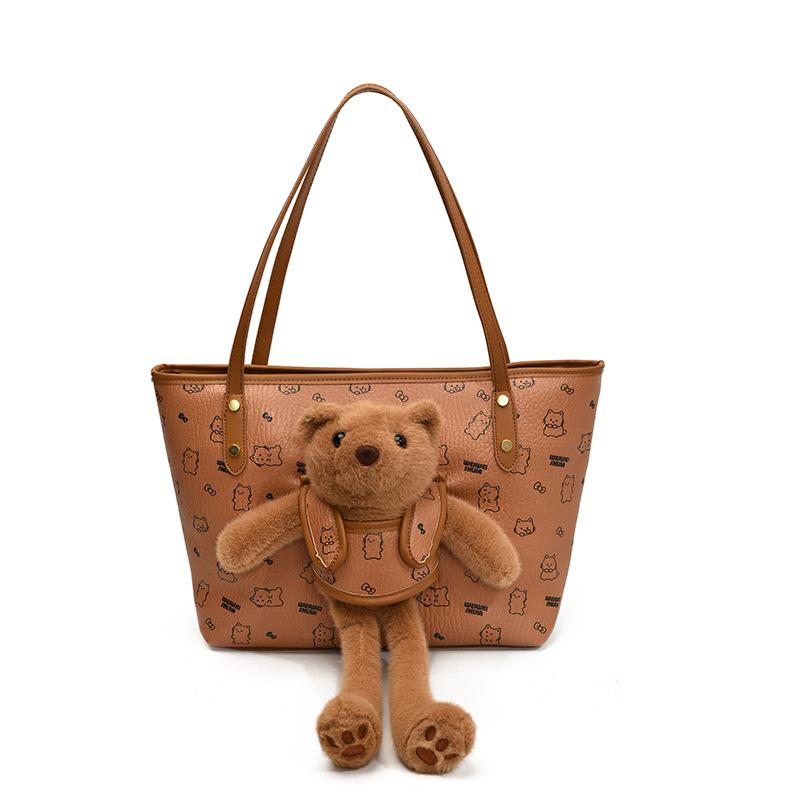 Simple Printing Large Capacity Tote Bag 2025 New Women's Commute Casual Fashion Trendy Shoulder Bag