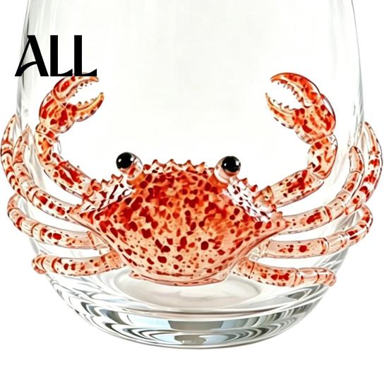 Unique Gift for Ocean Lovers 12oz Octopus Water Cup, Embossed Design, Hand Painted Marine Style Themed Glassware Drinking Home Bar Decor Stemless