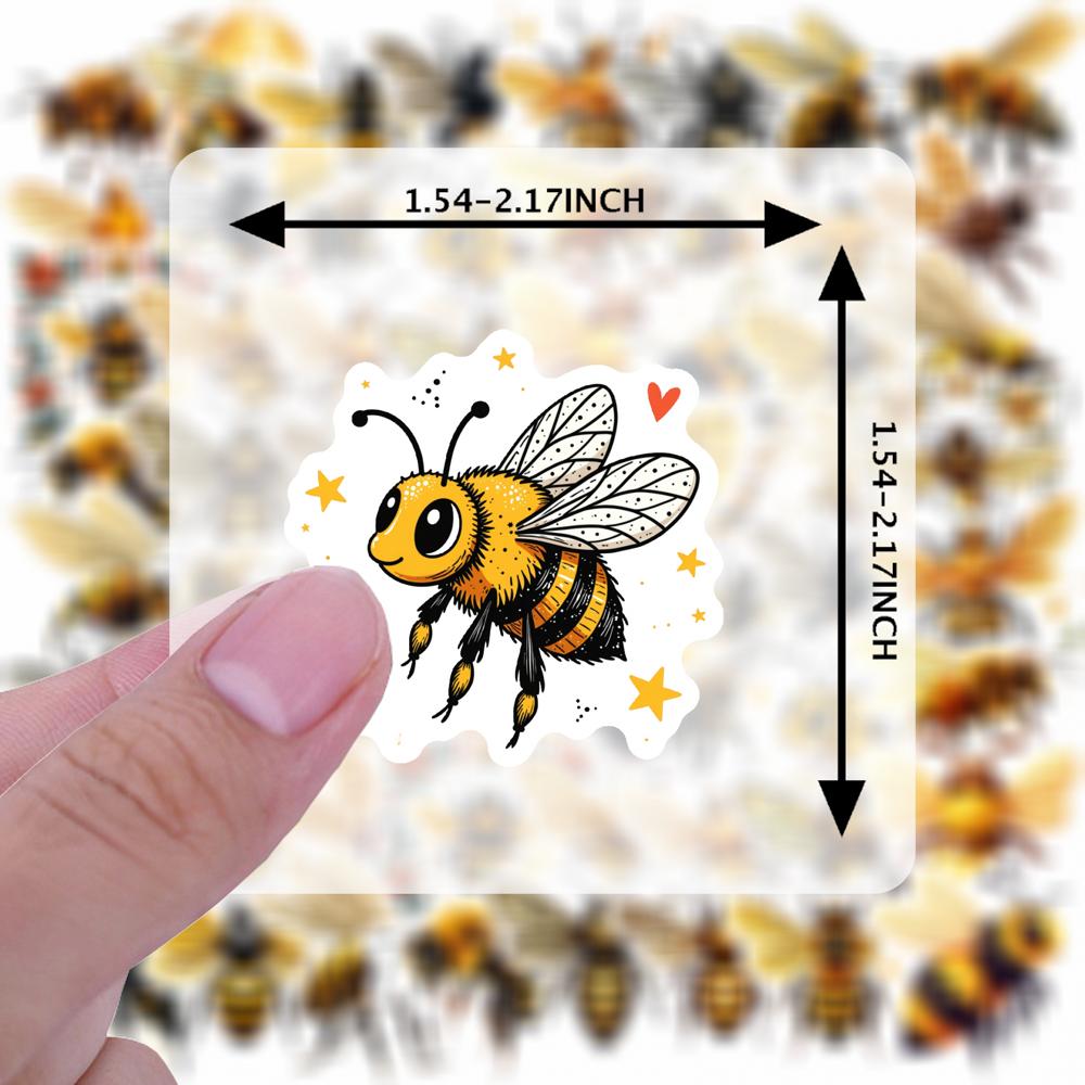 35-70pcs Bee Stickers Spring Summer Insect Graffiti Sticker Diy Skateboard Diary Laptop Decals Stationery Stickers