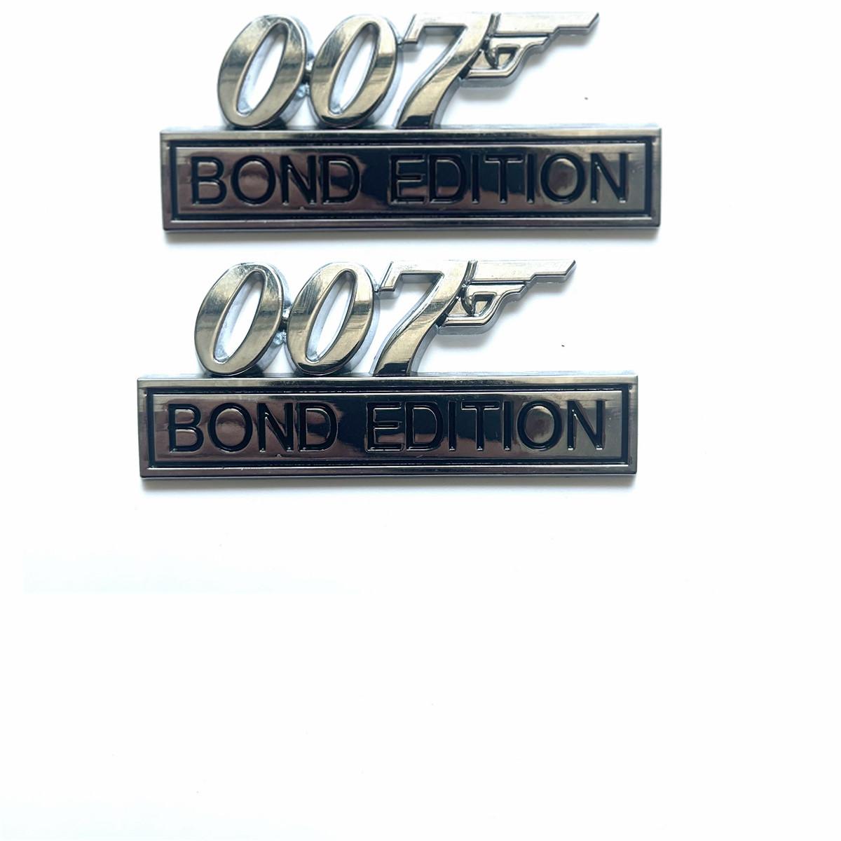 

007 Bond Edition Metal Car Sticker Badges for Car Trunk Door Decoration Badges 007 Logos Car Decals Motorcycle Decoration