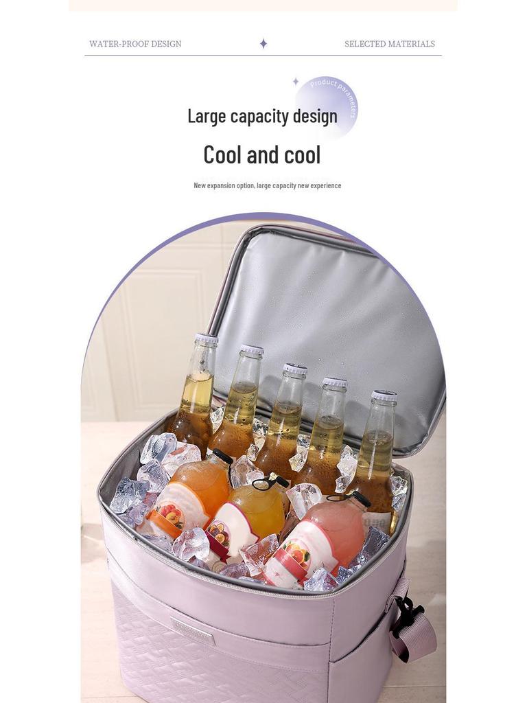 Waterproof Outdoor Picnic Bag: Large Capacity, Insulated, Leakproof, Single Shoulder Design