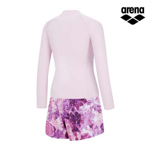 Alena Peony Regular Fit Zip-Up Rash Guard Set A5Bl1Ps10Vio