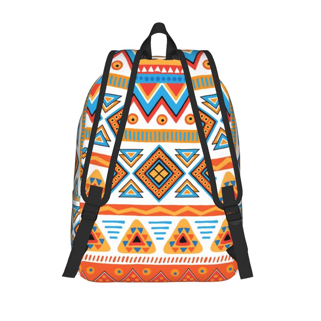 Traditioneller Ethnischer Stammes-Rucksack für Männer Frauen Teenager High School Tagesrucksack Buntes Muster Laptop Computer Leinwandtaschen