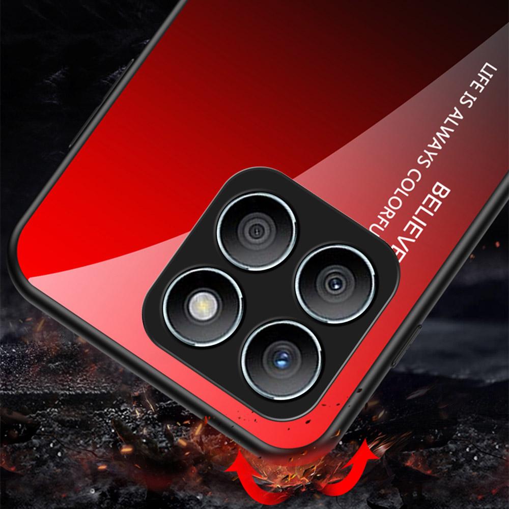 For Honor X8c 4G Case Anti-Scratch Tempered Glass+PC+TPU Phone Cover