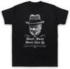 Churchill Gib Niemals Auf Herren T-Shirt Kurzarm Lässig 100% Baumwolle Rundhals Shirts