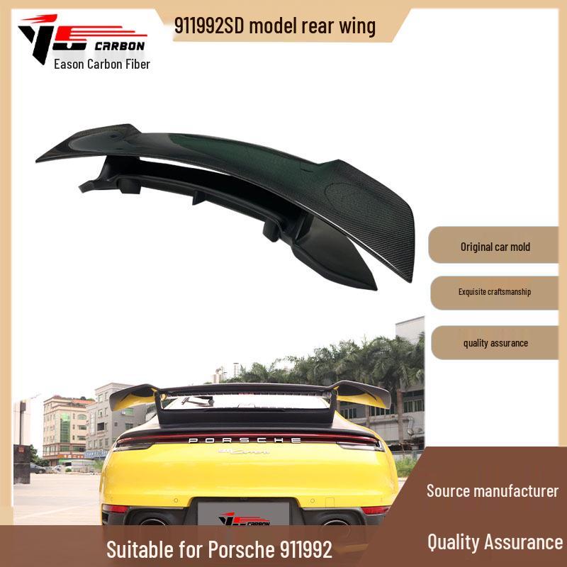 Compatible Porsche 911/992SD Semi-Carbon Fiber Rear Wing Spoiler (2019-Present)