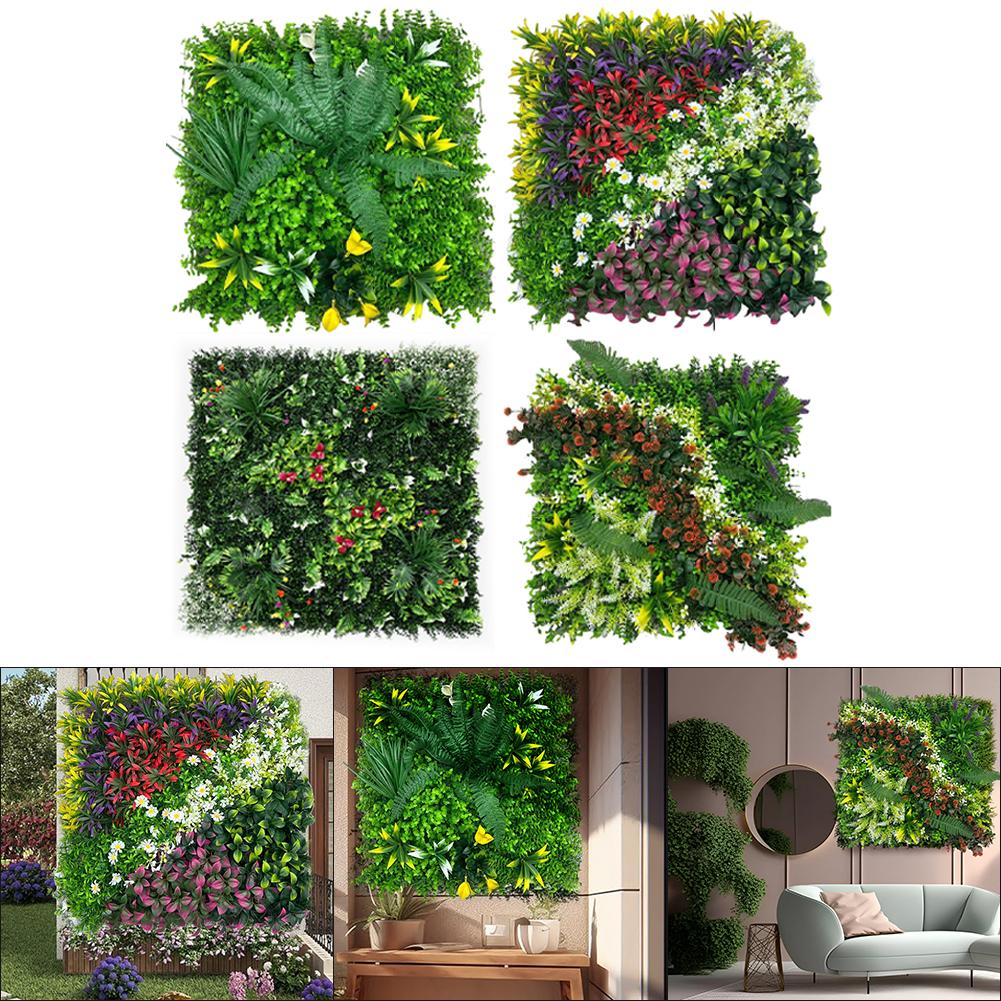 50*50CM Flower Plant Wall Panels UV Realistic Indoor Outdoor Garden Decor