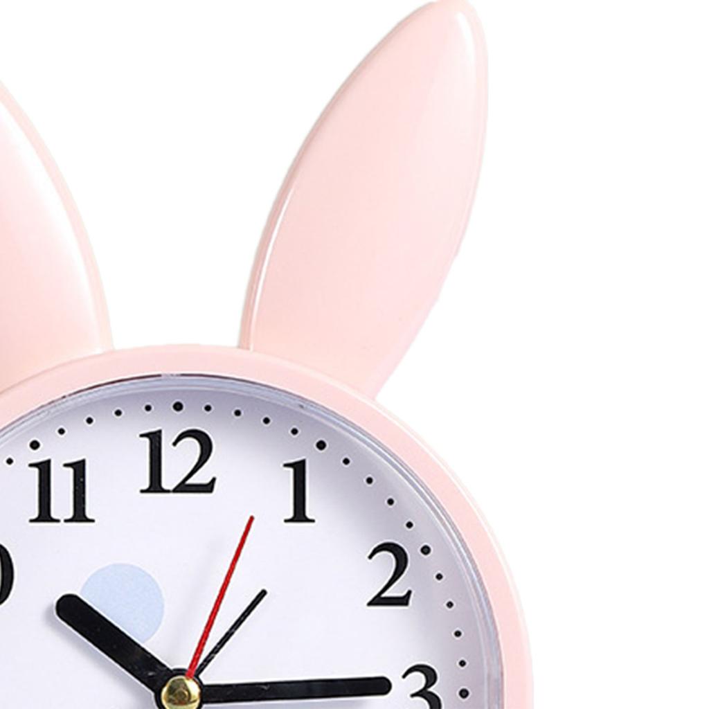 Alarm Clock Cute Bunny Shape Quiet Accurate Timing Clock Ornament for Home Bedroom