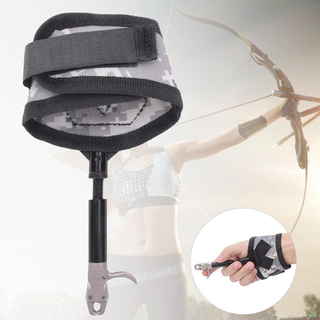 Canvas Handgelenkschlaufe Compoundbogen Auslösehilfe Werkzeug Jagd Pfeil Bogenschießen Zubehörcanvas