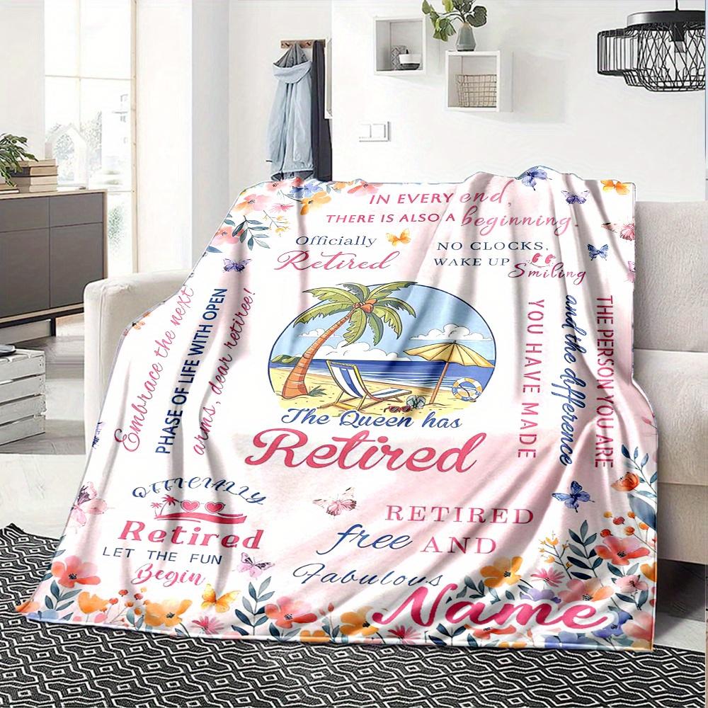 Home Retirement Celebration Blanket Fashion Home Decor Used For Chair Office Sofa Bed Camping Soft And Warm Suitable As Birthday Gifts Graduation