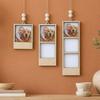 Rama Foto din Lemn, Rame Foto Goale pentru Sublimare DIY, cu Sfoară pentru Agățat Ornamente pentru Decorul Peretelui Casei