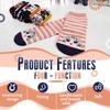 5 Pairs of Cute Cat Socks Women Cartoon Animal Crew Socks Fun Kitten Cotton Socks Gift Colorful Casual Sock Set