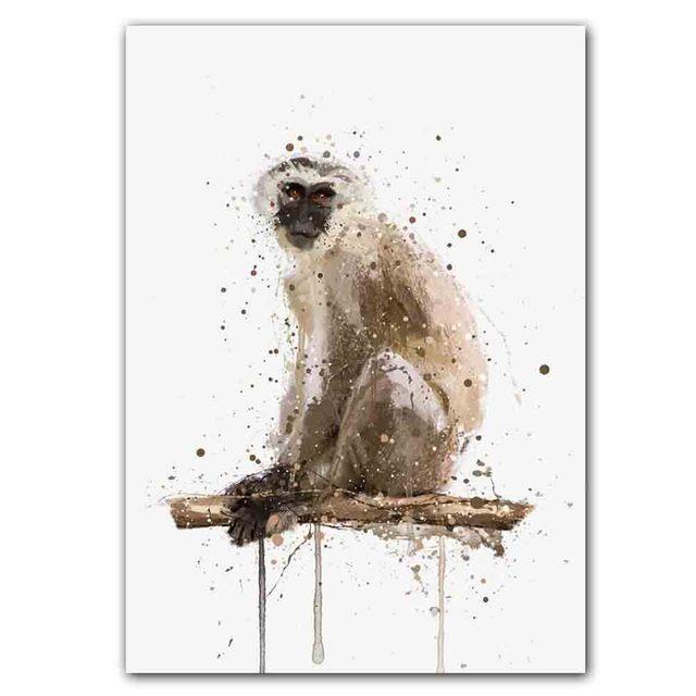 Neue Nordic Abstrakte Tier Poster Wand Malerei Abstrakte Splash Tinte Kunst Leinwand Malerei Wohnzimmer Korridor Hause Dekoration Wandbild Kein Rahmen