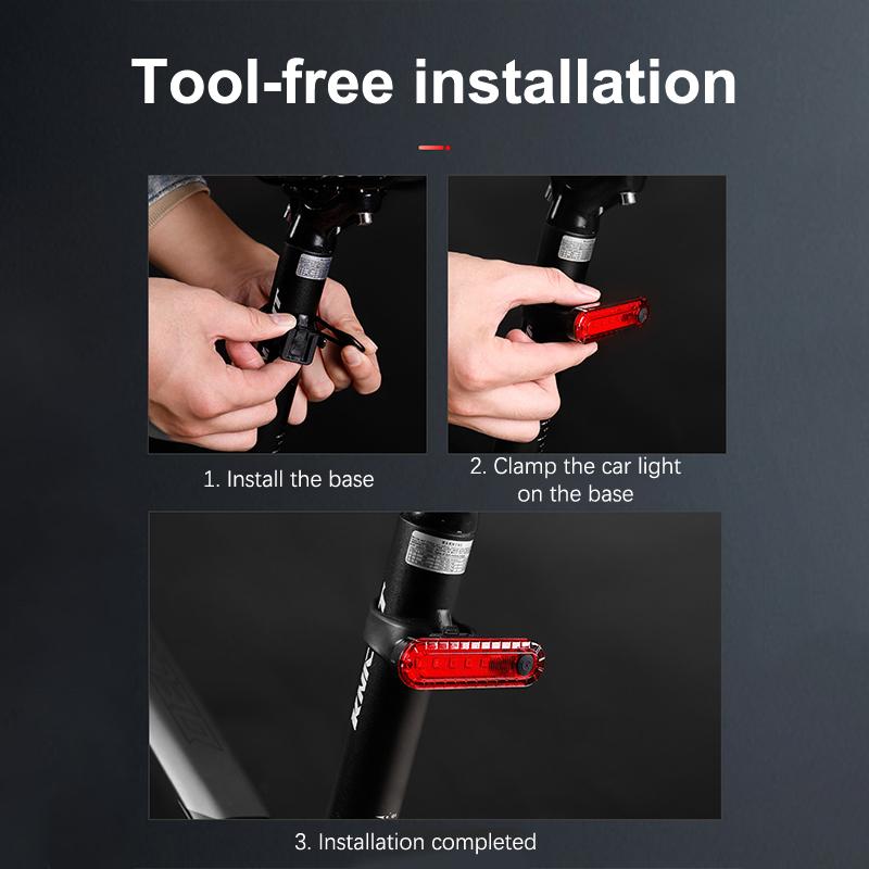 Mountain Bike Riding Gear Usb Bicycle Charging Tail Light Night Riding Warning Lights