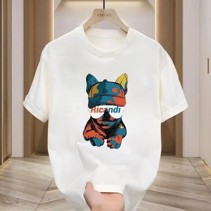 Fashion Trendy 2026 Spring summer New Printed Shortsleeved pure cotton Tshirt  Womens Trend  Round Neck Casual Top