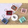 Miniature Retro Tape Recorders Keychains Creative Cassettes Player Keychains with 3 Songs and Recording Function for Backpacks and Handbags