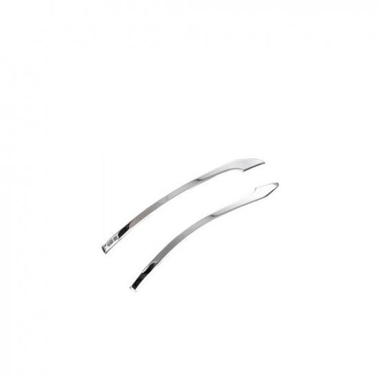 For Benz GLC X254 2023-2024 Silver Steel Rear View Mirror Strip Molding Trim 2PC