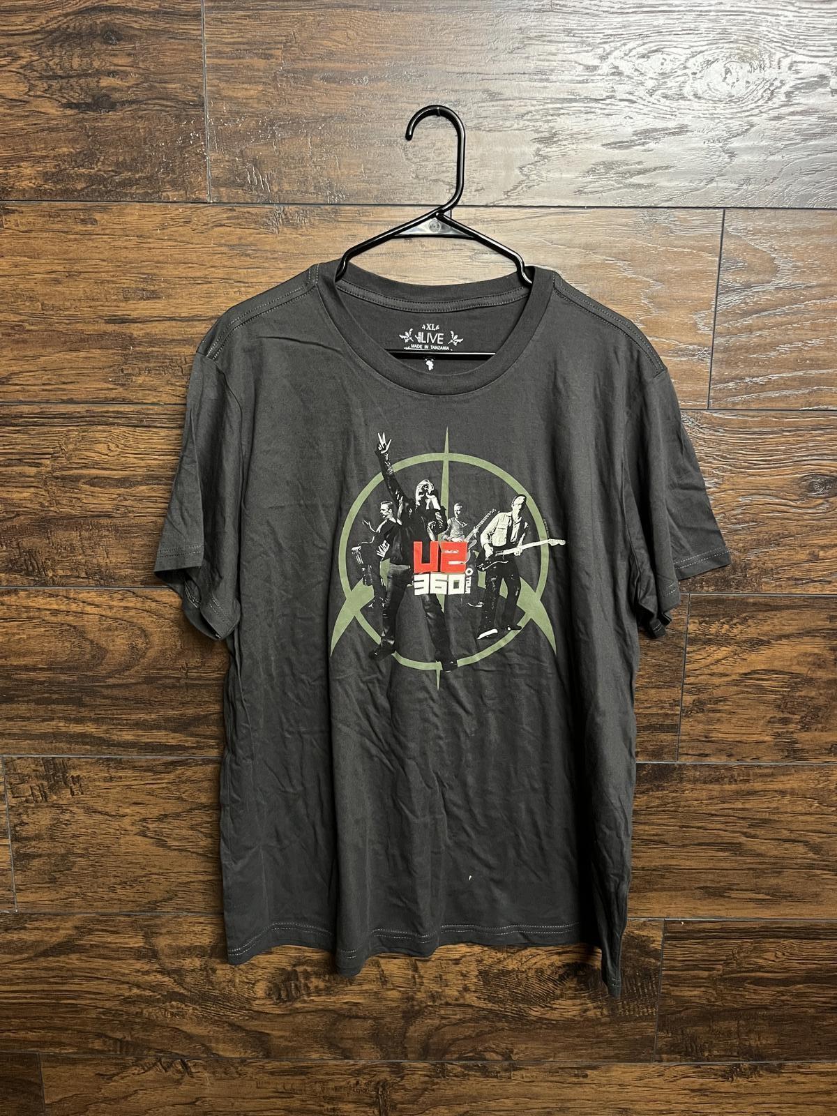 U2 360 Stadium Tour T-shirt - Band Photo - 2 Sided Dates -XL XXXXL
