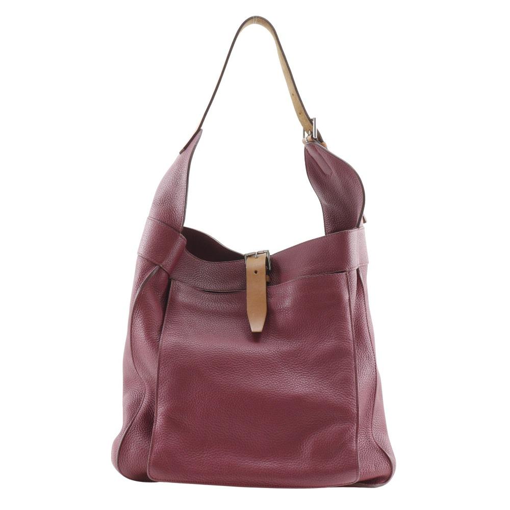 

HERMES Marwali GM Shoulder Bag Ruby Red Taurillon Clemence Women Used