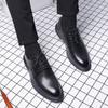 Fashion 2025 Autumn Mens Dress Shoes Business Formal Oxfords Hidden Height Increase 4cm Comfortable Round Toe Groom Wedding Casual Derby