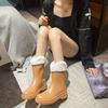 Rain shoes women's short tube fashion waterproof shoes flat rubber shoes wear medium tube water boots warm rain boots fashion
