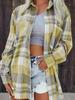 European & American Women's Mid-Length Plaid Shirt Jacket - Versatile & Casual 2025 Edition
