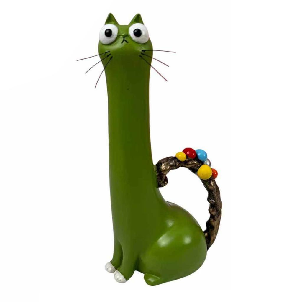Whimsical Resin Cat Flower Vase Modern Cute Cat Shaped Flower Vase Creative Ornament for Home Living Room Bookshelf Decor