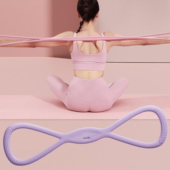 Figure 8 Fitness Resistance Band Anti-slip Silicone 15/25/35Lbs Men Women Arm Shoulder Stretch Strength Training Exercise Elastic Strap Tension Rope