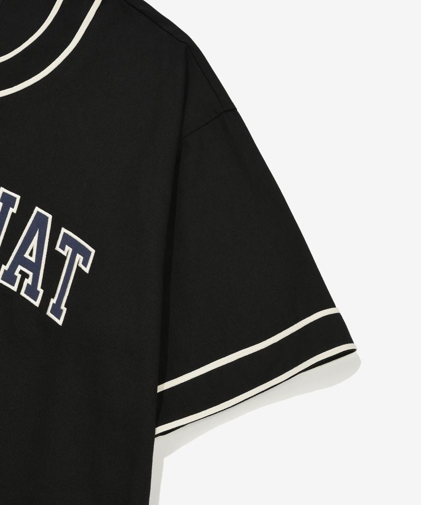 COVERNAT Arch Logo Baseball Half Shirt Black