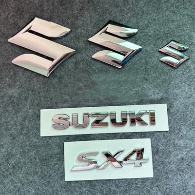 4 Stück 5 Stück Suzuki SX4 Kunststoff vorne hinten Auto 3D Lenkradaufkleber modifizierte Buchstaben Dekoration