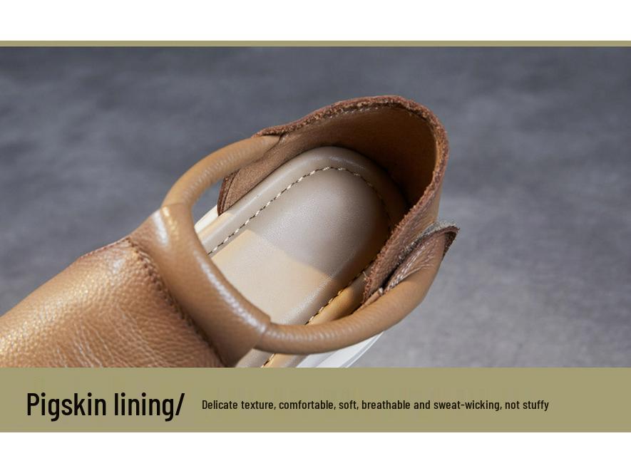 Damen Zehensandalen aus atmungsaktivem Leder - Modische, abriebfeste Strandschuhe