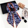 French retro polka dot long silk scarf women's spring and summer fashion temperament versatile high-end scarf headband streamer belt