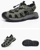Mode 2025 Neue Sommer Atmungsaktive Ledersandalen für Herren Mode Lässig Sport Outdoor Schuhe Männlich Elastisches Band Einfarbig Sandalen Mann
