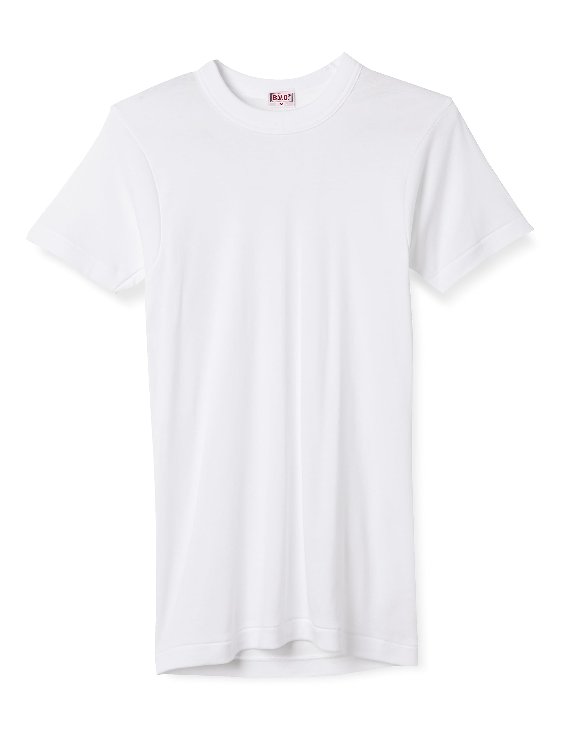 

BVD Теплая футболка с коротким рукавом и круглым вырезом для холодной погоды, белая, мужская, на флисовой подкладке, 100% хлопок, защита, белый