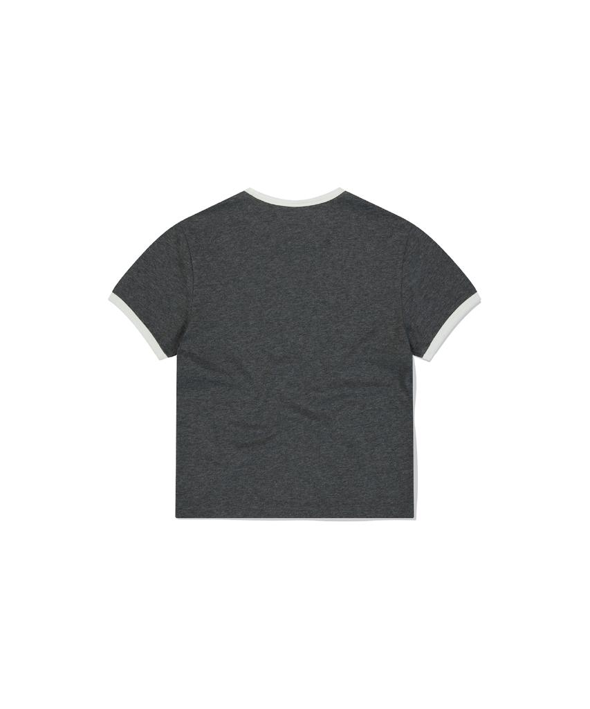 Sun Love [Stitch] W Wappen Ringer Tee Heather Charcoal