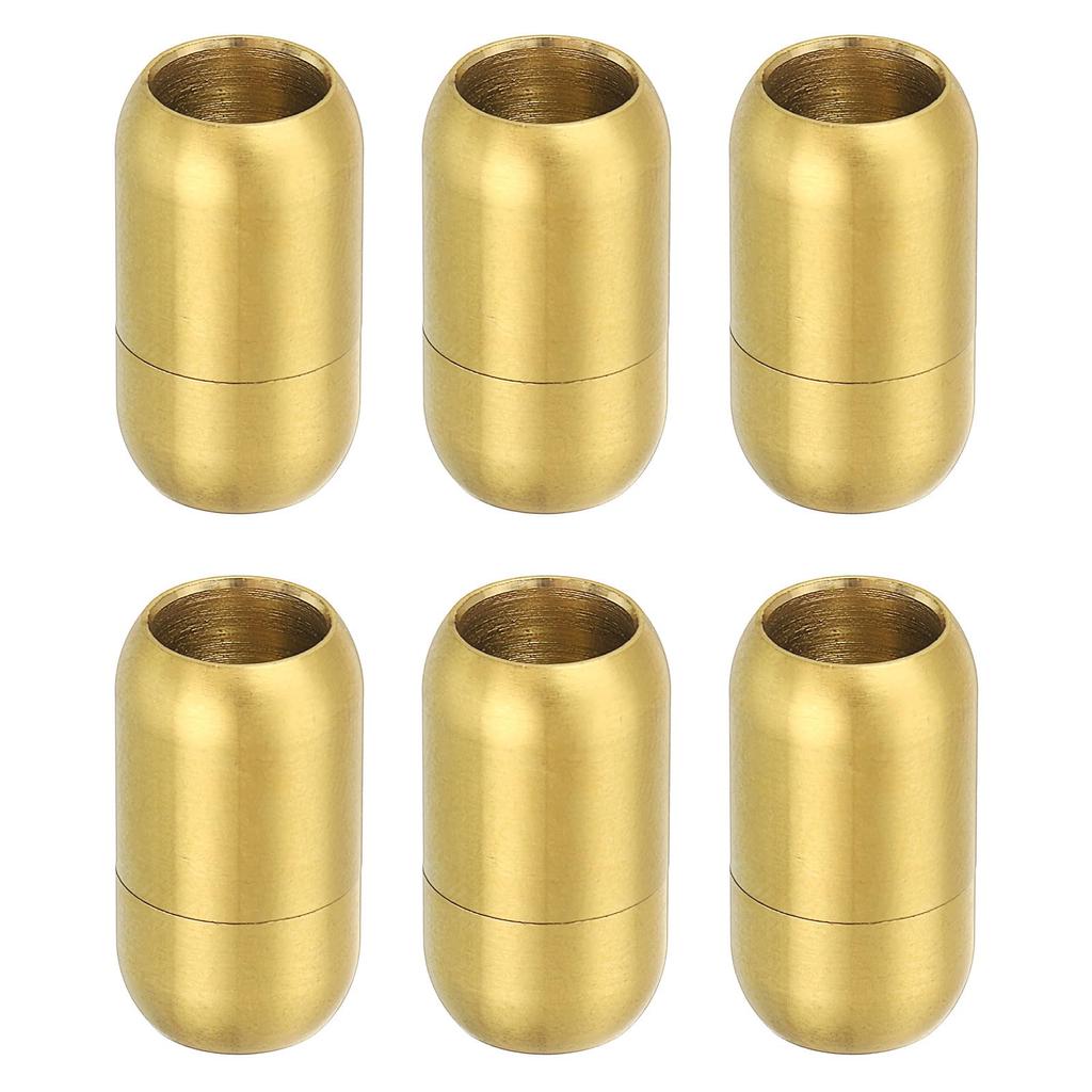 Kožené zakončení šňůry 6ks 8mm otvor Kožená koncovka šňůry Uzávěr Kožená šňůra DIY potřeby Řemeslo Zlatá [uxcell] Spona, Spona, Spona, Výroba,