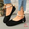 Women's Plus Size Fashion Strap Round Toe Casual Flats for Everyday Wear