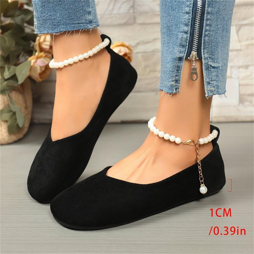 Women's Plus Size Fashion Strap Round Toe Casual Flats for Everyday Wear