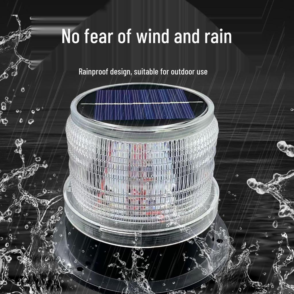 Magnetic Solar LED Warning Strobe for Trucks & Cars - Anti-Rear-End Safety Flasher