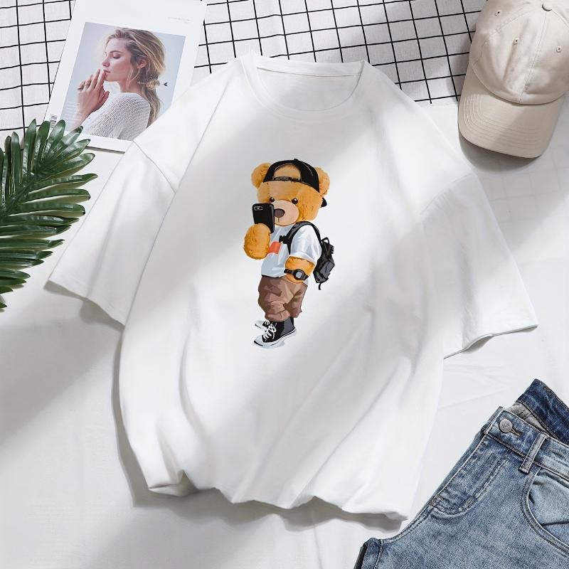 

Trendy Printed Short Sleeve Tee, Unique Design, Perfect for Street Looks XXL білий