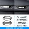 For Lexus NX 250 300 350H 2022-2024 Carbon Fiber Gear Shift Knob Both Side Panel Trim Cover Car Interior Accessories Sticker