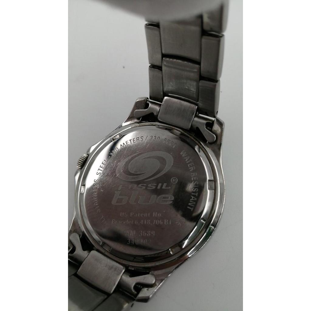 Used FOSSIL AM-3689 Quartz Analog Watch