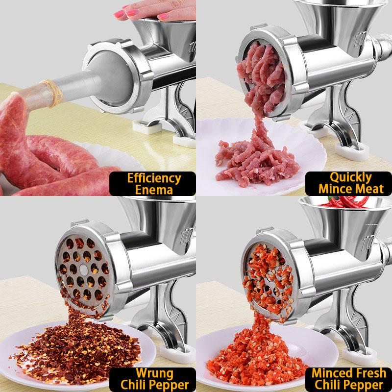 Tritacarne Manuale in Acciaio Inossidabile Tritacarne Manuale Tritacarne Manuale per Carne Macchina per Salsicce Tavolo per Uso Domestico Tritacarne per Maiale Macchina per Salsicce